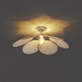 Japandi Плафон Кремав с Ленен Абажур - Aisha