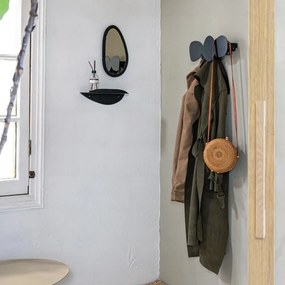 Черна метална стенна закачалка 35 cm Tumulo – Spinder Design