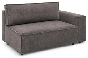 Светлокафяв модул за диван от велур, десен ъгъл Nihad modular – Bobochic Paris