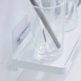 Стоманен рафт за баня без пробиване в матово бял цвят Film Hook – YAMAZAKI