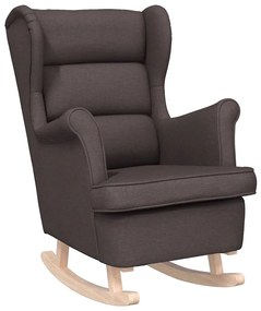 4016923 vidaXL Люлеещ се стол Тъмно кафяво 74x90x102 cm плат