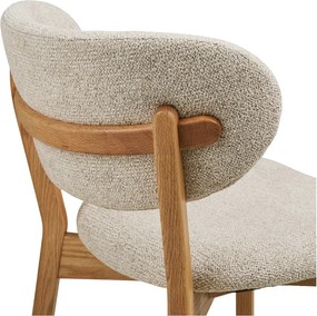 Бежов/в естествен цвят тапициран трапезен стол Dunkirk – House Nordic