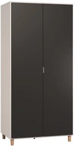 Гардероб Simple 2-врата-White - Black
