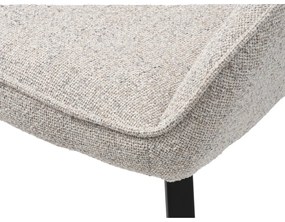 Светлосив тапициран трапезен стол с подлакътници Alma – Unique Furniture