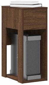 858737 vidaXL Стойка за компютърна кула с чекмедже кафяв дъб 30x44x74 см