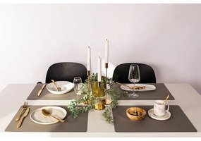 Постелка от рециклирана кожа в сиво и бежово, 33 x 45 cm Titan - ZicZac