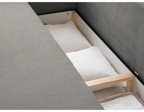 Сив разтегателен диван с място за съхранение 231 cm Elen – Micadoni