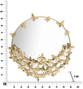 Огледало за стена в златисто Кръгло ново, ø 91 cm - Mauro Ferretti