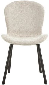 ФИОРА Бежов (тъкан Апиа 453) / черни крака – МОДЕРЕН ТАПИЦИРАН С ЧЕНИЛ СТОЛ ЗА ДНЕВНА/ТРАПЕЗАРИЯ