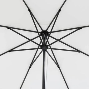 Прав чадър Hesperide Maluvia, Olefin материя, Бял, 3.5 m