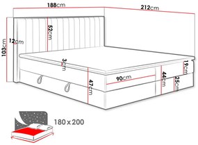Тапицирано легло Harmonica-Mpez-180 x 200