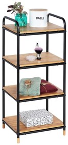 Черен/естествен метален рафт за баня 42x94,5 cm Loft – Wenko