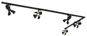 Релсова система за осветление с 5 прожектора черна - Movie