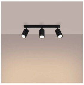 Черен прожектор 6,5x45 cm Gleam – Sollux