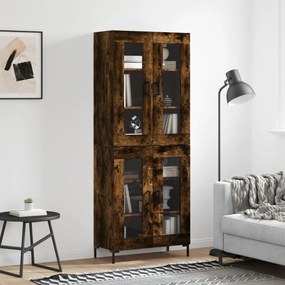 Sonata H Висок шкаф, опушен дъб, 69,5x34x180 см, инженерно дърво