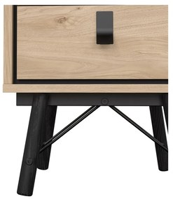 Нощно шкафче в дъбов декор в естествен цвят Ry - Tvilum