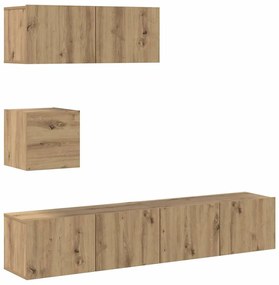 3329220 vidaXL Комплект от 4 части за стенен монтаж на телевизора