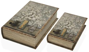 Декоративна кутия Versa Книга Lilled Пластно Дървен MDF 7 x 27 x 18 cm