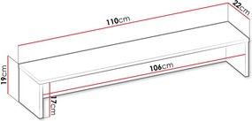 Разширение за бюро за Teen Flex I и II-Дължина: 110 cm