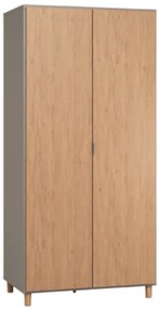 Гардероб SiBlue 2-врати-Gray-Natural