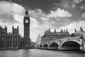 Фототапет – Биг Бен в Лондон в черно-бяло