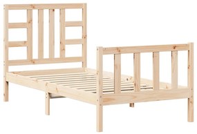 3191956 vidaXL Рамка за легло без матрак, 90x200 см, масивна чамова дървесина