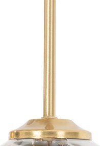 Смарт плафон златен с димно стъкло 9 лампи вкл. 9 Wifi G9 - Атина