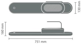 Сива пластмасова стойка за препарати SinkStyle – Brabantia