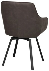 Сиви въртящи се трапезни столове в комплект от 2 броя Alison - Rowico
