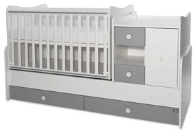 LORELLI Classic Трансформиращо се легло-люлка 190/72 см. MINI MAX БЯЛО/STONE GREY