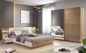 Спален комплект 160/200 + LED Алинор