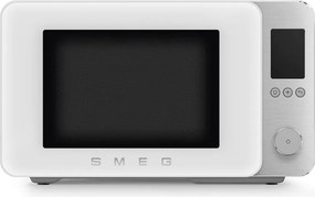 Комбинирана микровълнова фурна с горещ въздух SMEG Collezione MOC02WHMEU, 900W, 27 л, 25 програми, Плавно затваряне, Индивидуални настройки, Бял мат