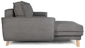 Променлив сив велурен разтегателен диван Tori - Bonami Selection