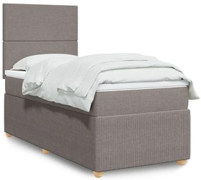 3294236 vidaXL Боксспринг легло с матрак, таупе, 90x200 см, плат