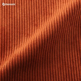 Оранжев велурен разтегателен диван 197 cm Elbeko - Scandic