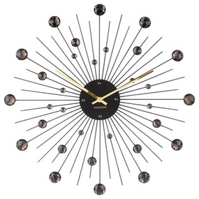 Часовник в черно , ø 50 cm Sunburst - Karlsson