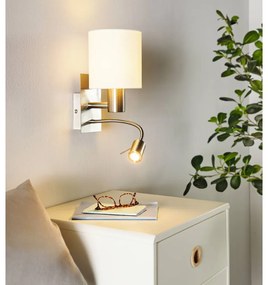 LED стенна лампа в бял и сребрист цвят PASTERI – EGLO