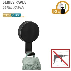 Комплект от 2 черни куки за кърпи Pavia - Wenko