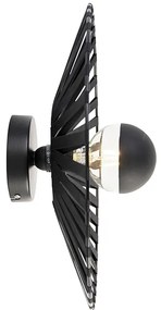 Ръстична стенна лампа черна 40 см - Leia