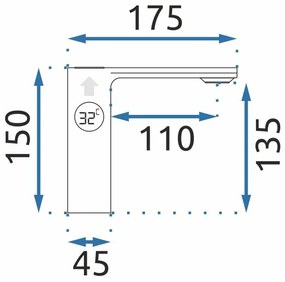 Смесител за мивка Rea Mils LCD  Chrom low