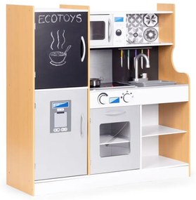 Детска кухня със звуци, светодиоди и тебешир + аксесоари