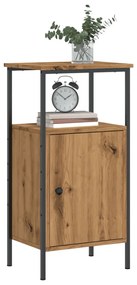 857249 vidaXL Нощни шкафчета 2 бр. дъб Artisan 41x31x80cm Инженерна дървесина