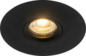 Модерен вграден прожектор черен GU10 50mm - Buco