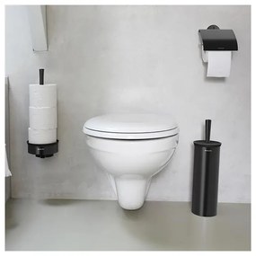 Четка за тоалетна Brabantia Profile 90300317, 43 см, Изцяло покрита четка, Възможност за стенен монтаж, Черен