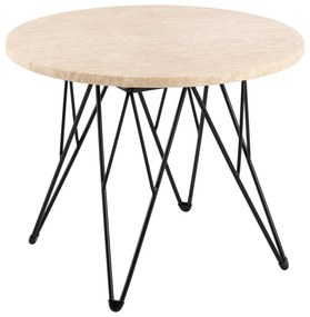 Кръгла странична масичка с плот от имитация на мрамор ø 55 cm Prunus – Actona