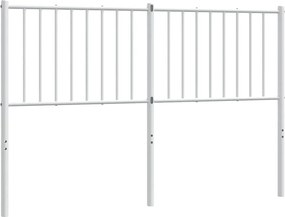350963 vidaXL Метална резервна табла за легло, бяла, 135 см