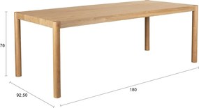 Трапезна маса от масивна дървесина 92,5x220 cm Sticks – Zuiver