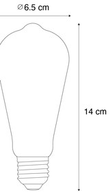Комплект от 5 E27 димируеми LED крушки ST64 златисти 5W 450 lm 2700K
