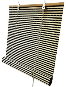 Бамбукова ролетна щора в черен и естествен цвят 200x160 cm Vela – Gardinia
