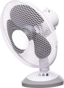 Настолен вентилатор Rosberg R51760B12, 30W, 30 см, 3 степени, Накланяне, Сив/бял